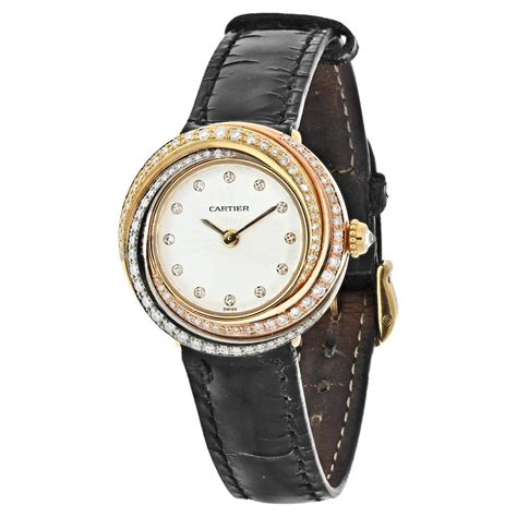 cartier watch ladies leather strap|vintage cartier watch leather strap.